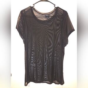 Torrid Black Mesh Tee - Size 2